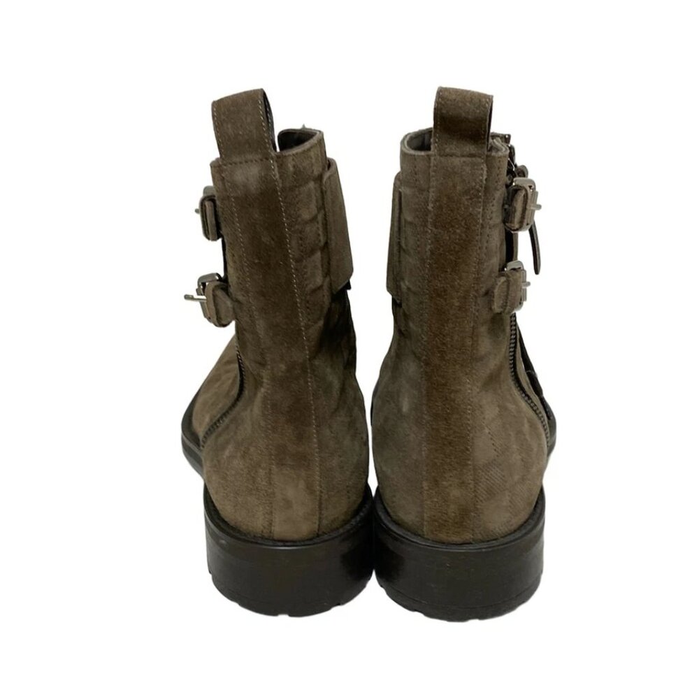 LOUIS VUITTON - Khaki Brown Men's Boots Suede 375-053125 - Picture 4 of 7